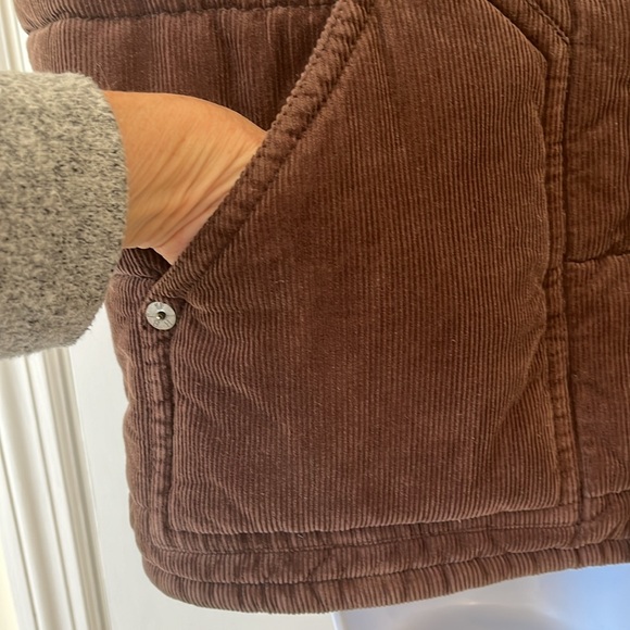 True Religion Aztec Puffer Vest Serape Yoke Men XL/TG Cotton Corduroy Brown Boho - Picture 8 of 16